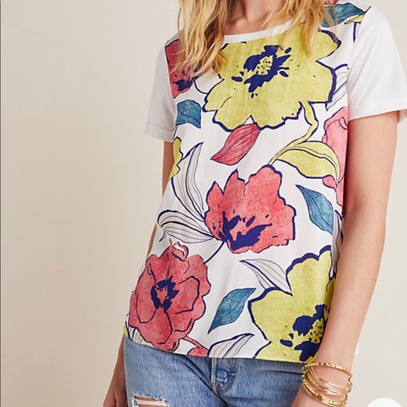 Anthropologie Tops - By Anthropologie Floria printed shirt 👚